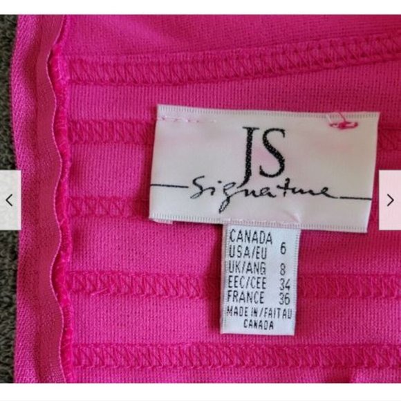 NWT JS Signature Fitted Off the Shoulder Pink Bodice Top 6 - Picture 7 of 14